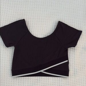 Beyond Yoga Black Asymmetrical Crop Top